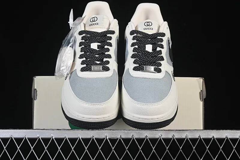 All categories Nk Air Force 1 Air Force series Nk Air Force 1 Low Air Force low-top Nike Air Force 1'07 Low Gucci co-branded white gray black Air Force 1 low-top casual sneakers YF9511-808